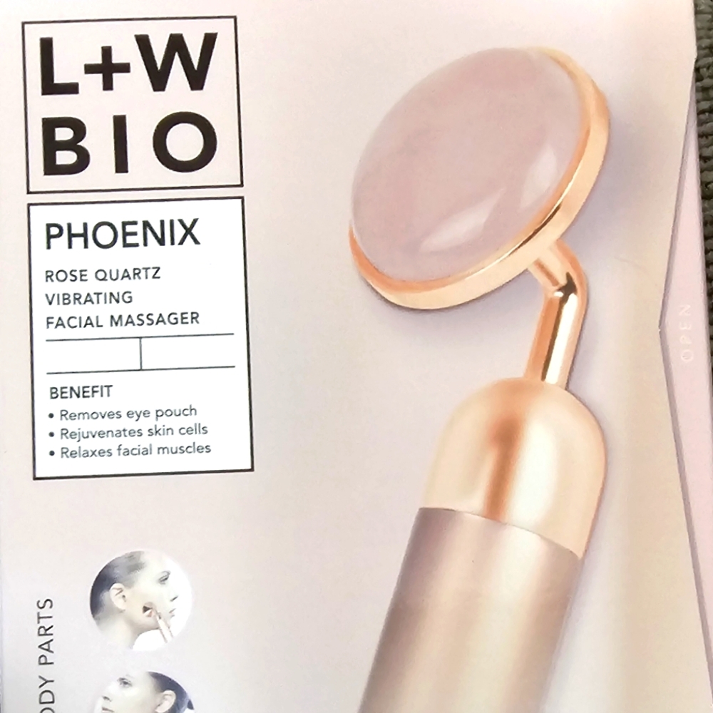 Rose quartz facial massager